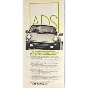 ADS Car Audio Systems "Audio Apart" Vintage Print Ad 1983